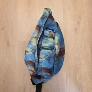 Kavu Blue Galaxy Space Outdoor Travel Hiking Utility Crossbody Rope Sling Bag